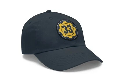Vault 33 Fallout Hat, Vault Tec 33 Cap Fallout with Leather Patch - Image 1 of 3