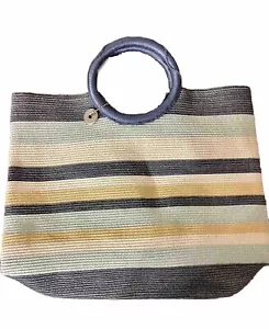 The Sak - gestreifte Raffia Tasche - Bild 1 von 3
