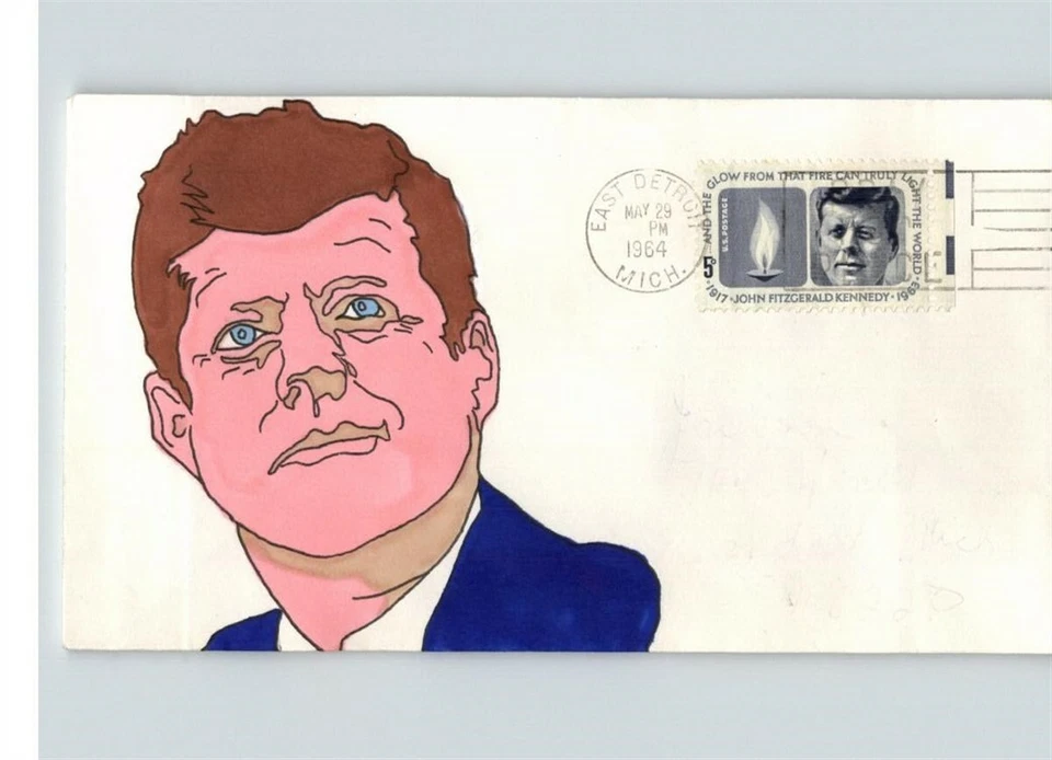 Hand Painted President JOHN F. KENNEDY, Unofficial East Detroit, MICHIGAN # 1 of - Image 1 of 1