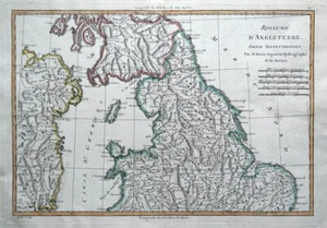 NORTHERN ENGLAND, UK, BRITAIN, Rigobert Bonne, original antique map 1780 - Picture 1 of 3