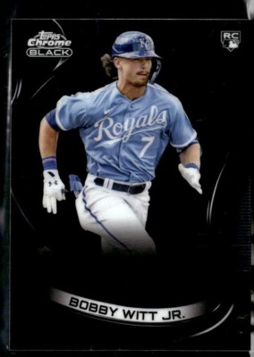 2022 TOPPS CHROME BLACK ROOKIE #51 BOBBY WITT JR. RC - Image 1 of 2
