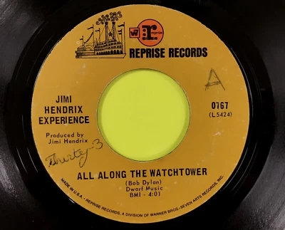JIMI HENDRIX All Along The Watchtower/Burning Midnight 1968 45 *VG+ Vinyl* #3900 - Image 1 of 3