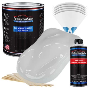 ProductionShop High Gloss Super Bright White Acrylic Enamel Gal Kit, Auto Paint - Picture 1 of 1