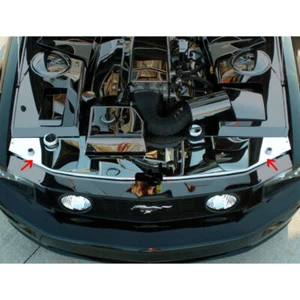 ACC Radiator Support Cover fits 2005-2009 Ford Mustang V6/GT-Stainless/Polished - Picture 1 of 3
