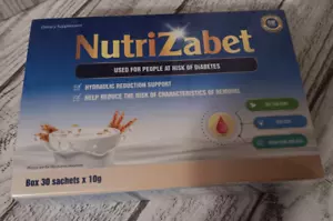 NutriZabet Dietary Supplement one box 30 packets x 10g each Exp 2/3/2027 - Picture 1 of 3