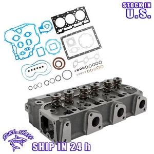 NEW 1× Complete Cylinder Head & Full Gasket Kit Fits for Kubota D1105 Engine USA - Picture 1 of 17