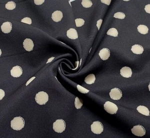 Woven Dressmaking Fabric Spotted 2 Way Stretch 55" Wide - Picture 1 of 7