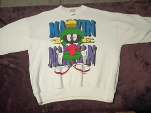 Sudadera Vintage Años 90 Marvin el Marciano Gráfico Tunes Warner Bros XL - Imagen 1 de 24