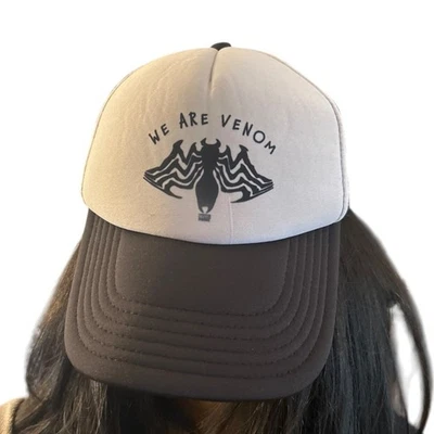 Sombrero de camionero Marvel "We Are Venom" de la colección Otto blanco y negro Snapback Comi Foto 1 de 4