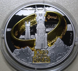 Samoa 5 Dollars 2022 Silber 1 oz Herr der Ringe-Die 2 Türme #F7232 Proof Like - Bild 1 von 12