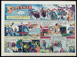 SUPERMAN Sunday Page #38 - The LAMITE muere - ¡Araña gigante! 21 de julio de 1940 - Imagen 1 de 5