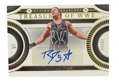 2024 Panini WWE NATIONAL TREASURES of WWE Rob Van Dam AUTO /99 #TS-RVD RVD ECW - Image 1 of 2