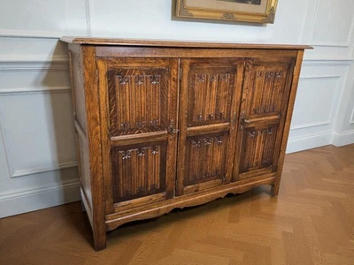 An Antique Solid Oak French Sideboard Cabinet ~Delivery Available~ - Image 1 of 4