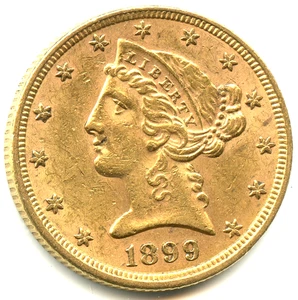 USA 5 dollars OR Liberty Head Half Eagle 1899 n°6372 - Imagen 1 de 2