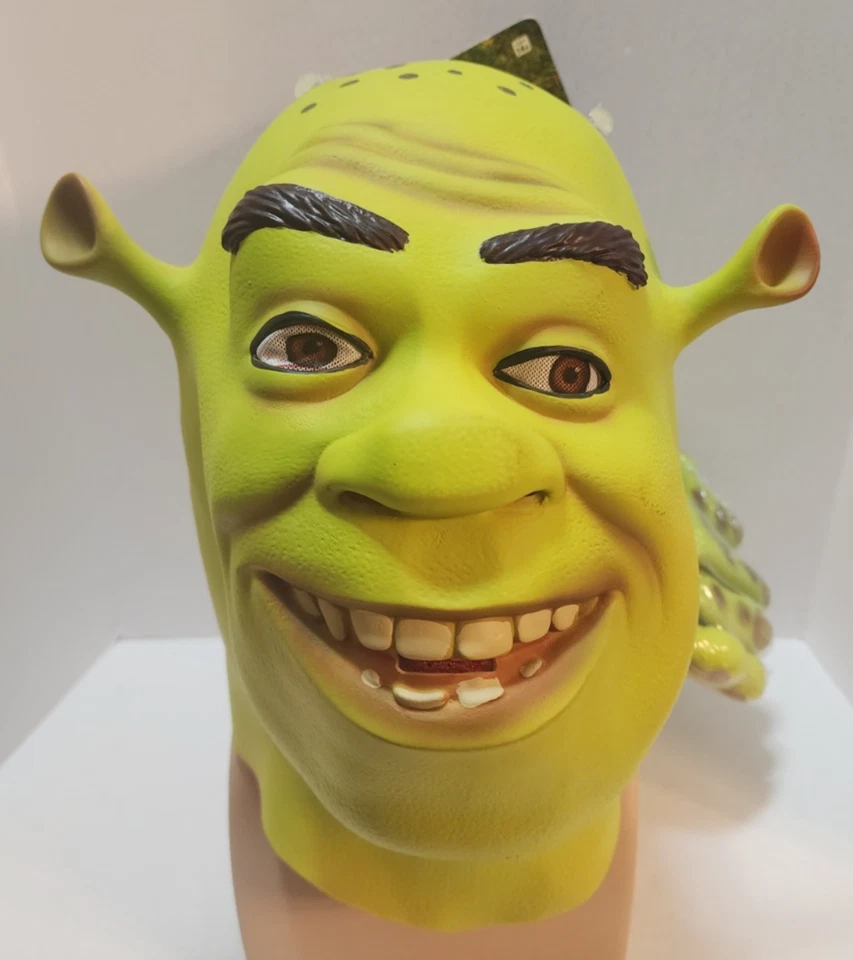Shrek Mask & Gloves Hands Latex Spirit Halloween Costume Cosplay Brand New - Image 1 of 4