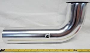 3" OD Aluminum Cold Air Intake Plumbing Tube 76mm CAI Pipe 14" Long 90 Deg Bend - Picture 1 of 10