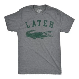 Camiseta de cocodrilo tardío para hombre divertida broma de caimán diciendo camiseta para chicos - Imagen 1 de 9