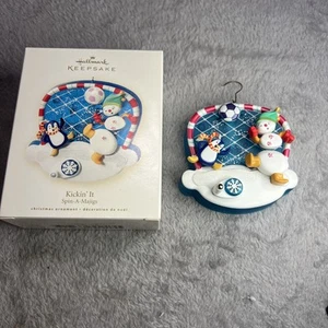 Hallmark Keepsake Ornament Kickin It Spin a Majigs Collection 2008 Penguin - Picture 1 of 8