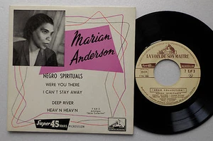 Marian ANDERSON Negro spirituals FRENCH 7" EP 45 VOIX DE SON MAITRE (1956) EX+ - Picture 1 of 2
