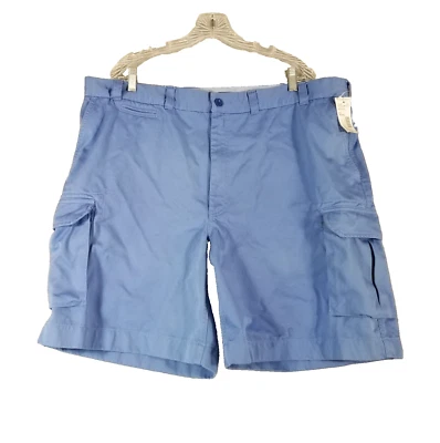 Lands End 货物登山短裤男式 44 x 9 蓝色重型棉质户外新品 — 第 1/4 张图片