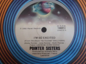 POINTER SISTERS - 7"Single - I'M SO EXCITED - HEART BEAT - 1982 - AU copy - Picture 1 of 2