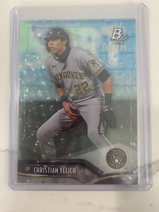 2021 Bowman Platinum Christian Yelich Ice Green Parallelogram 160/299 - Bild 1 von 2