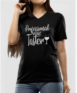 V-neck Sip Sip Hooray! Funny Wine Taster Shirt - Perfect Gift for Her - Drinking - Picture 1 of 4
