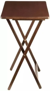 Mainstays Indoor Single Folding TV Tray Table Walnut L 19 x W 15 x H 26 - Picture 1 of 7