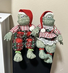 Fun World da collezione Mr & Mrs Frog Claus 15" peluche scaffale sitters - Foto 1 di 8