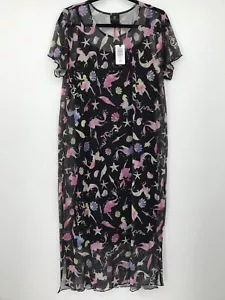 Torrid Disney The Little Mermaid Midi Mesh T-Shirt Dress Black 2X NEW - Picture 1 of 9