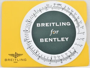Breitling Bentley Navitimer Pilot Slide Rule Computer Card Chronograph Watch - Picture 1 of 2
