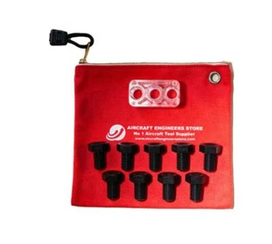 HERRAMIENTAS PARA AVIONES 10 PIEZAS BLOQUE DE TALADRO DE 3 ORIFICIOS Y KIT DE CASQUILLO EN BOLSA DE ALMACENAMIENTO AES - Imagen 1 de 1
