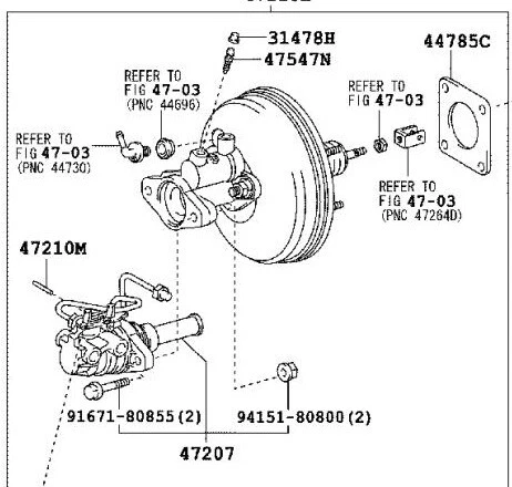 TOYOTA SIENNA BRAKE BOOSTER ASSY WITH MASTER CYLINDER FITS 2006-2010 - Image 1 of 1