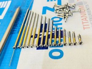 4mm Cannulated Cancellous Screw Partial thread  14 to 90mm SS 316L (106 pcs) - Picture 1 of 8