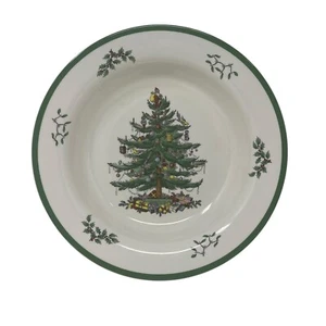 Spode CHRISTMAS TREE große runde Servierschale/Nudelschale mit grünem Rand - Feiertage! - Bild 1 von 7