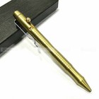 Bolt Type Handmade Brass Pen Tactical Brass Copper Gel Pen With Stainless Holder