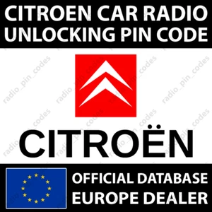 CITROEN RADIO PIN CODE BLAUPUNKT BOSCH CLARION CONTINENTAL BERLINGO C1 C3 C4 C5 - Bild 1 von 6