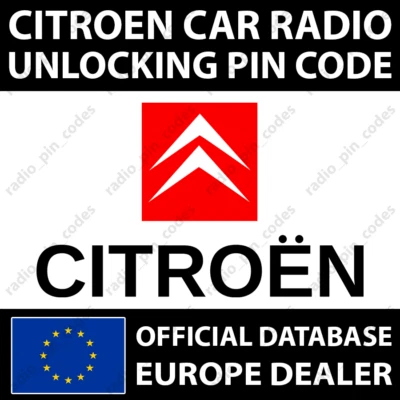 CITROEN RADIO PIN CODE BLAUPUNKT BOSCH CLARION CONTINENTAL BERLINGO C1 C3 C4 C5 - Bild 1 von 4