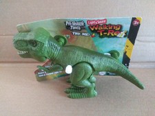 Toy Dinosaur with Light & Sound Wind-up Walking T Rex Dinosaur figure NO CARD