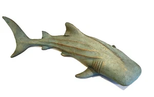 LARGE 13" LONG 3D AUSTRALIAN TIGER SHARK FIGURINE SCULPTURE WALL HANGING DECOR - Picture 1 of 15