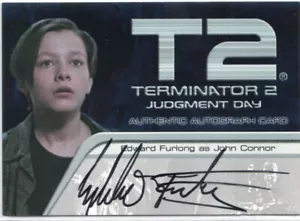 Terminator 2 Judgement Day FilmCardz Auto Autograph Edward Furlong John Connor - Picture 1 of 1