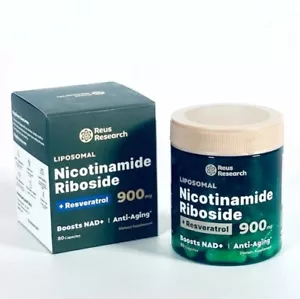 NAD+ Supplement 900mg Nicotinamide Riboside+Resveratrol Anti-Aging - Picture 1 of 2