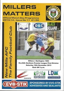 Football Programme NEW MILLS v DARLINGTON 1883 Nov 2013 - Picture 1 of 1