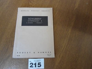 SCHUBERT Symphony 4 in C minor TRAGIC - Hawkes Pocket Scores No.282 - Picture 1 of 15