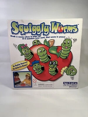 Squiggly Worms Game Pressman Plastic Red Apple Matching Toy Paul Lamond Complete - Image 1 of 3