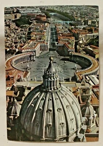 Rom Platz Peter Luftaufnahme Vintage Postkarte - Bild 1 von 2