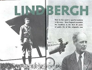 CHARLES LINDBERGH 1952 PICTORIAL OF THE AVIATOR'S CAREER PARIS ANNE MORROW & WAR - Picture 1 of 3