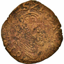 [#653409] Coin, France, Liard, 1597, Arras, F, Copper, Boudeau:1984