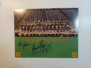 Doug Pelfrey Autograph 8 1/2x11 1995 Cincinnati Bengals Team Photo Signed Auto - Picture 1 of 3