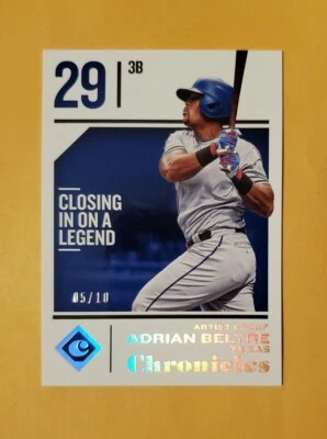 2018 Panini Chronicles Artist Proof /10 Adrian Beltre #34 SSP  - Image 1 of 4